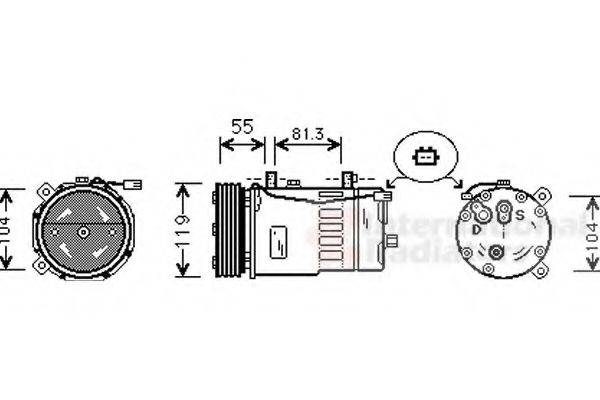 VAN WEZEL 0300K001 Компрессор, кондиционер