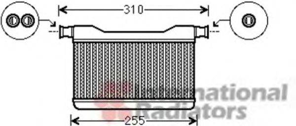 VAN WEZEL 06006382 Теплообменник, отопление салона