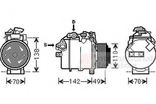 VAN WEZEL 0600K387 Компрессор, кондиционер