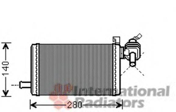 VAN WEZEL 30006483 Теплообменник, отопление салона