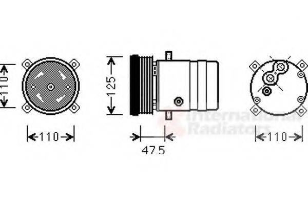 VAN WEZEL 3700K493 Компрессор, кондиционер