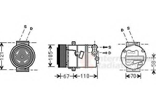 VAN WEZEL 3700K494 Компрессор, кондиционер