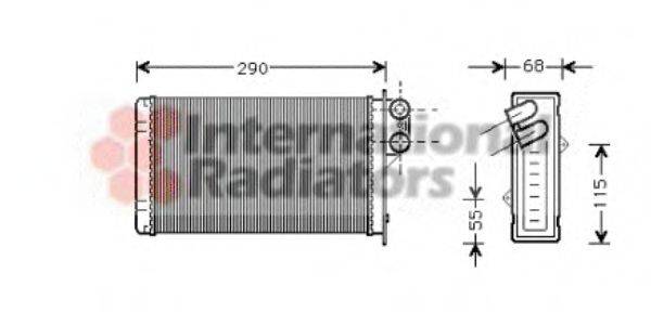 VAN WEZEL 40006100 Теплообменник, отопление салона