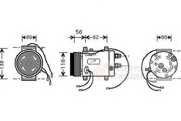 VAN WEZEL 0300K255 Компрессор, кондиционер