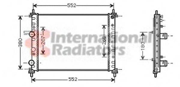 VAN WEZEL 17002317 Радиатор, охлаждение двигателя