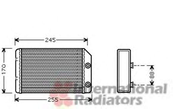 VAN WEZEL 37006315 Теплообменник, отопление салона