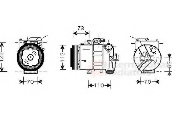 VAN WEZEL 7600K018 Компрессор, кондиционер