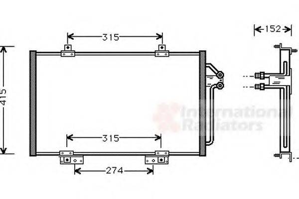 VAN WEZEL 43005188 Конденсатор, кондиционер