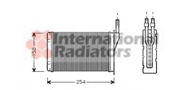 VAN WEZEL 43006087 Теплообменник, отопление салона