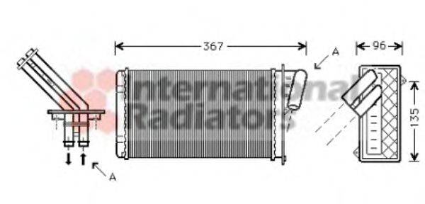 VAN WEZEL 43006203 Теплообменник, отопление салона