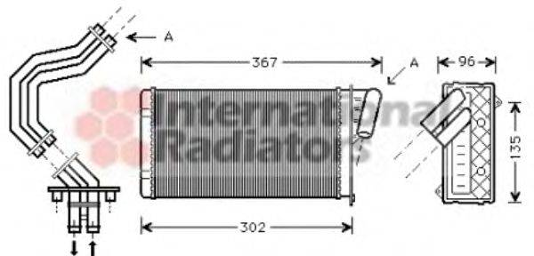 VAN WEZEL 43006229 Теплообменник, отопление салона