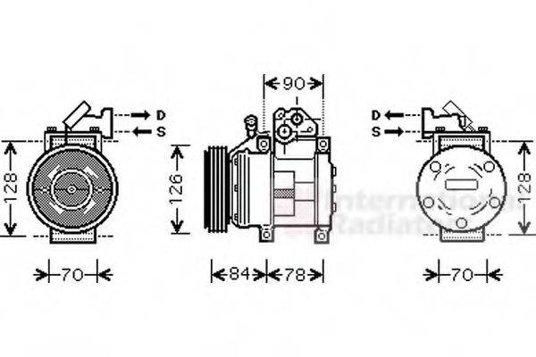 VAN WEZEL 8300K052 Компрессор, кондиционер