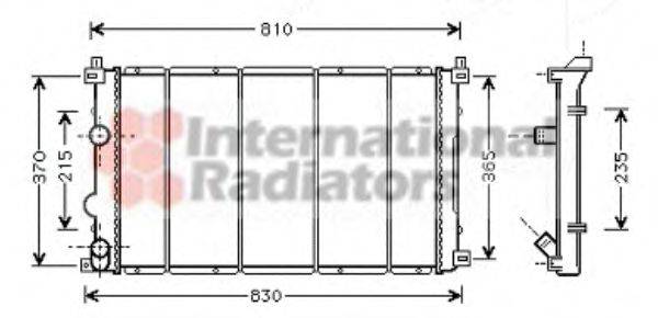 VAN WEZEL 43002361 Радиатор, охлаждение двигателя