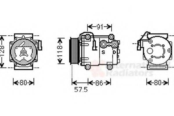 VAN WEZEL 1800K451 Компрессор, кондиционер