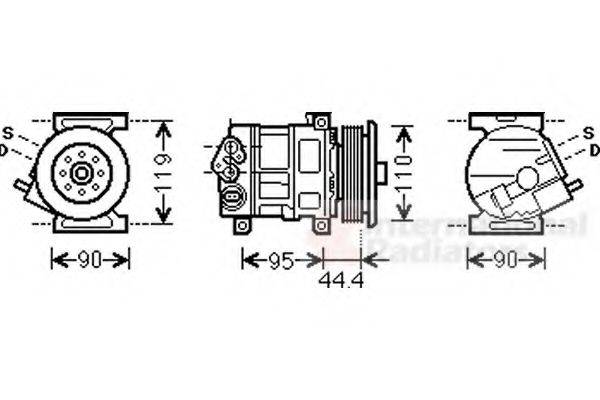 VAN WEZEL 1700K394 Компрессор, кондиционер