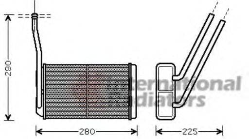 VAN WEZEL 02006195 Теплообменник, отопление салона