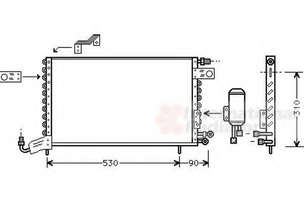 VAN WEZEL 58005142 Конденсатор, кондиционер