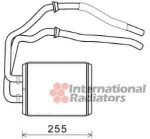 VAN WEZEL 28006105 Теплообменник, отопление салона