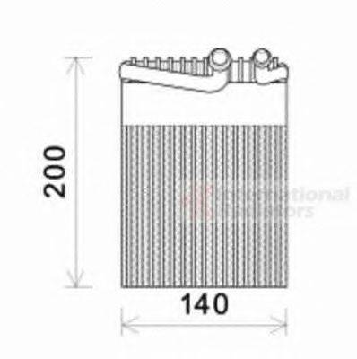 VAN WEZEL 3000V554 Испаритель, кондиционер