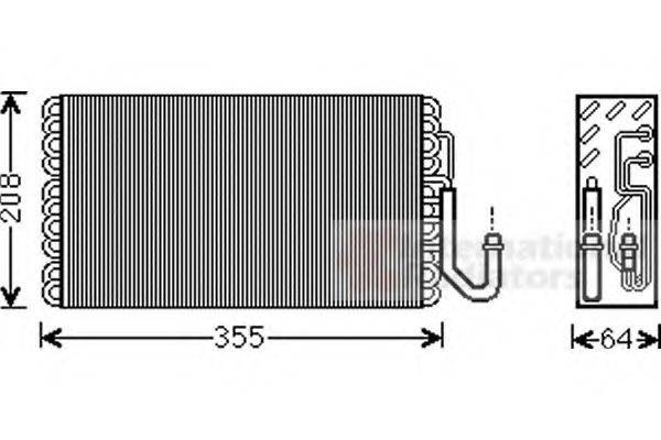 VAN WEZEL 3000V547 Испаритель, кондиционер