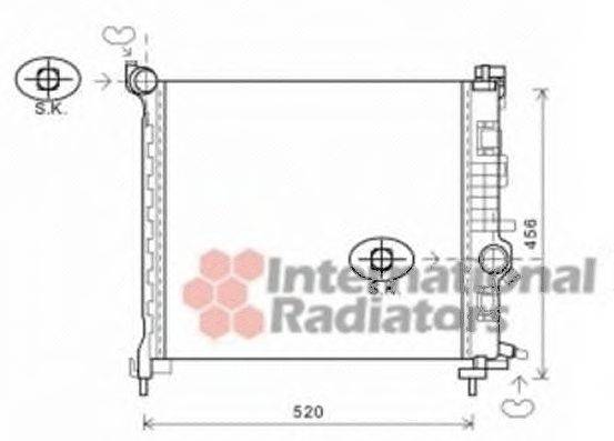 VAN WEZEL 37002561 Радиатор, охлаждение двигателя