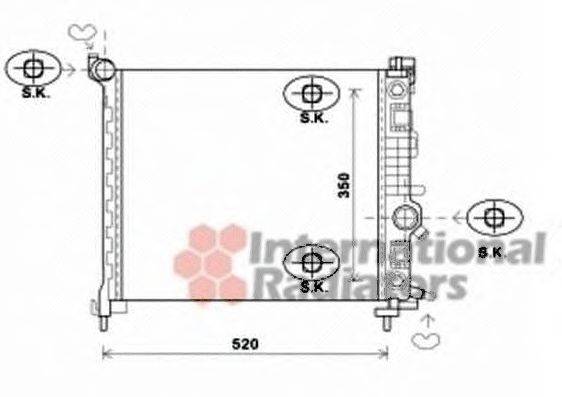 VAN WEZEL 37002567 Радиатор, охлаждение двигателя