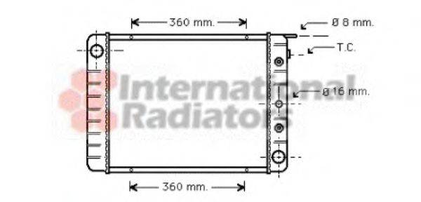 VAN WEZEL 59002028 Радиатор, охлаждение двигателя