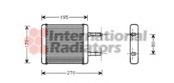 VAN WEZEL 82006061 Теплообменник, отопление салона