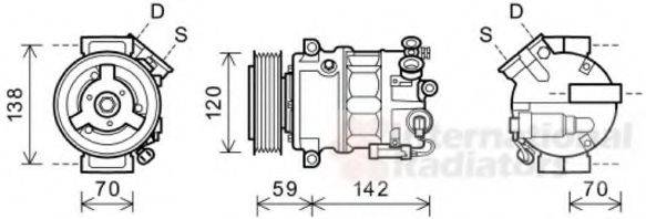 VAN WEZEL 3700K577 Компрессор, кондиционер