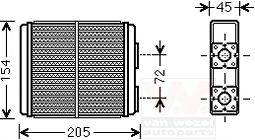 VAN WEZEL 37006403 Теплообменник, отопление салона