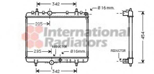 VAN WEZEL 40002280 Радиатор, охлаждение двигателя