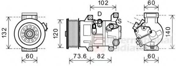 VAN WEZEL 5300K610 Компрессор, кондиционер