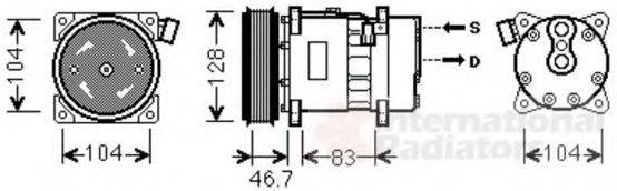 VAN WEZEL 5800K309 Компрессор, кондиционер