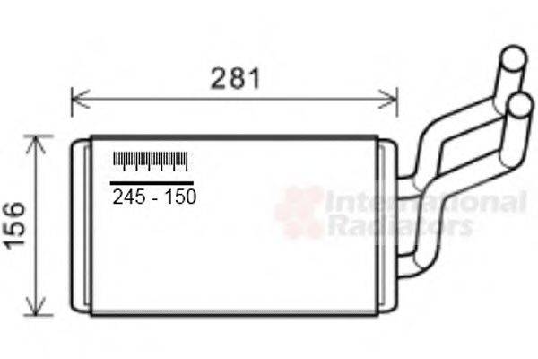 VAN WEZEL 37006569 Теплообменник, отопление салона