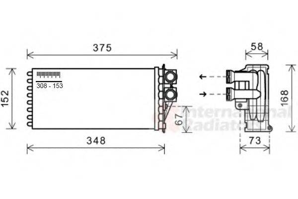 VAN WEZEL 40006359 Теплообменник, отопление салона