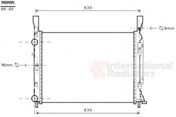 VAN WEZEL 43002469 Радиатор, охлаждение двигателя
