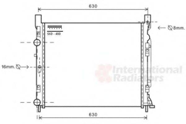 VAN WEZEL 43002470 Радиатор, охлаждение двигателя