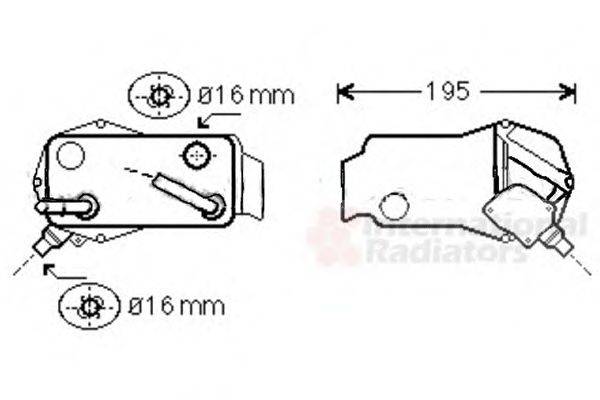 VAN WEZEL 06003351 Масляный радиатор, автоматическая коробка передач