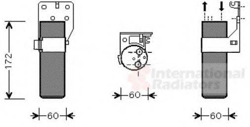 VAN WEZEL 4300D355 Осушитель, кондиционер
