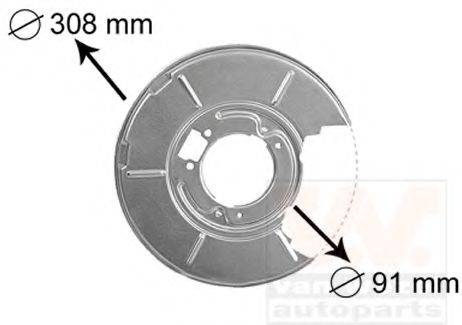 VAN WEZEL 0646373 Отражатель, диск тормозного механизма