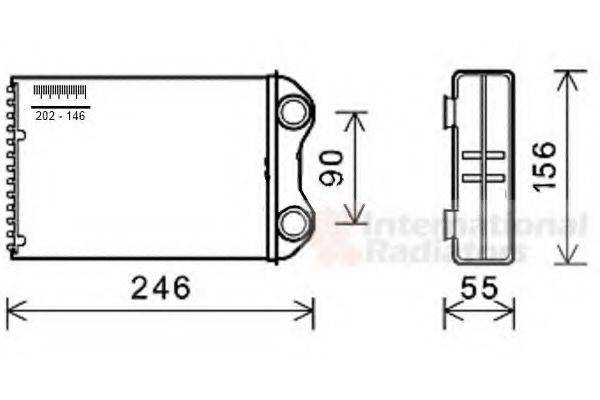 VAN WEZEL 06006426 Теплообменник, отопление салона