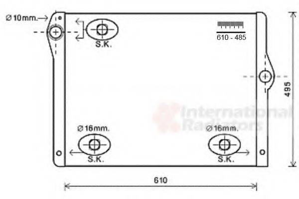 VAN WEZEL 06002430 Радиатор, охлаждение двигателя