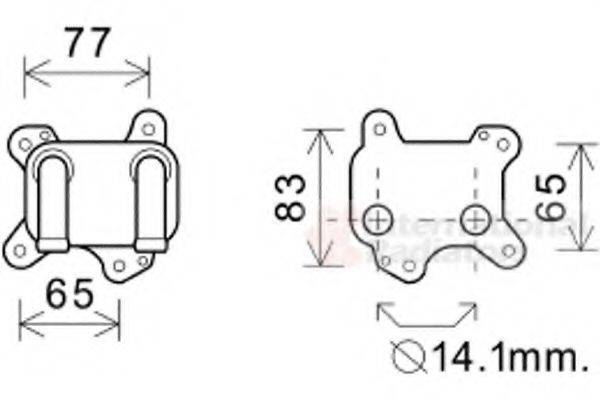 VAN WEZEL 37003581 масляный радиатор, двигательное масло