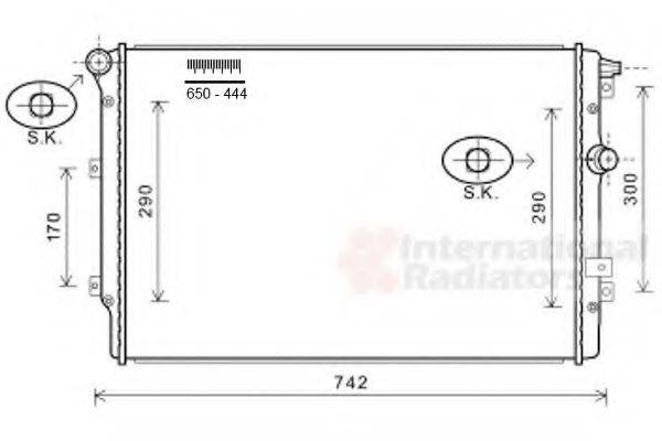 VAN WEZEL 58002324 Радиатор, охлаждение двигателя