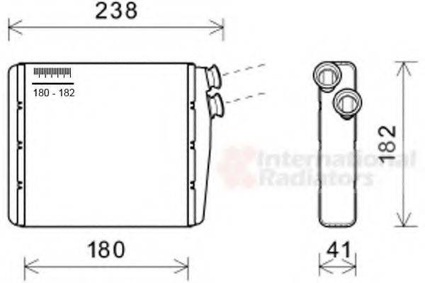 VAN WEZEL 59006163 Теплообменник, отопление салона