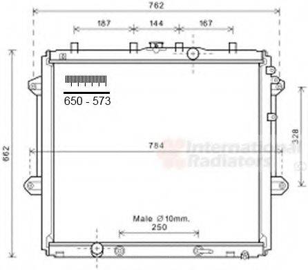 VAN WEZEL 53002616 Радиатор, охлаждение двигателя