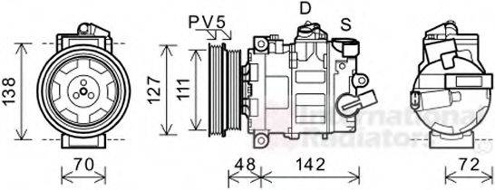 VAN WEZEL 0300K359 Компрессор, кондиционер