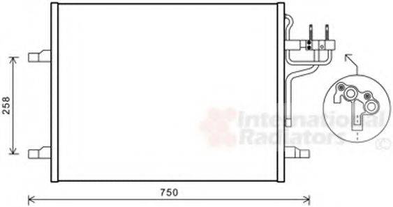 VAN WEZEL 18005483 Конденсатор, кондиционер