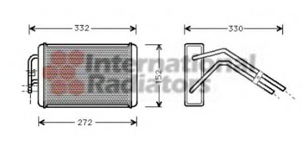 VAN WEZEL 18006291 Теплообменник, отопление салона