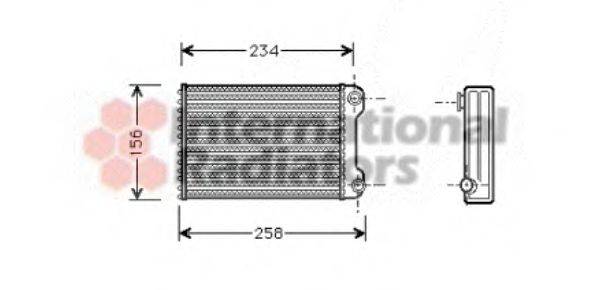 VAN WEZEL 17006242 Теплообменник, отопление салона